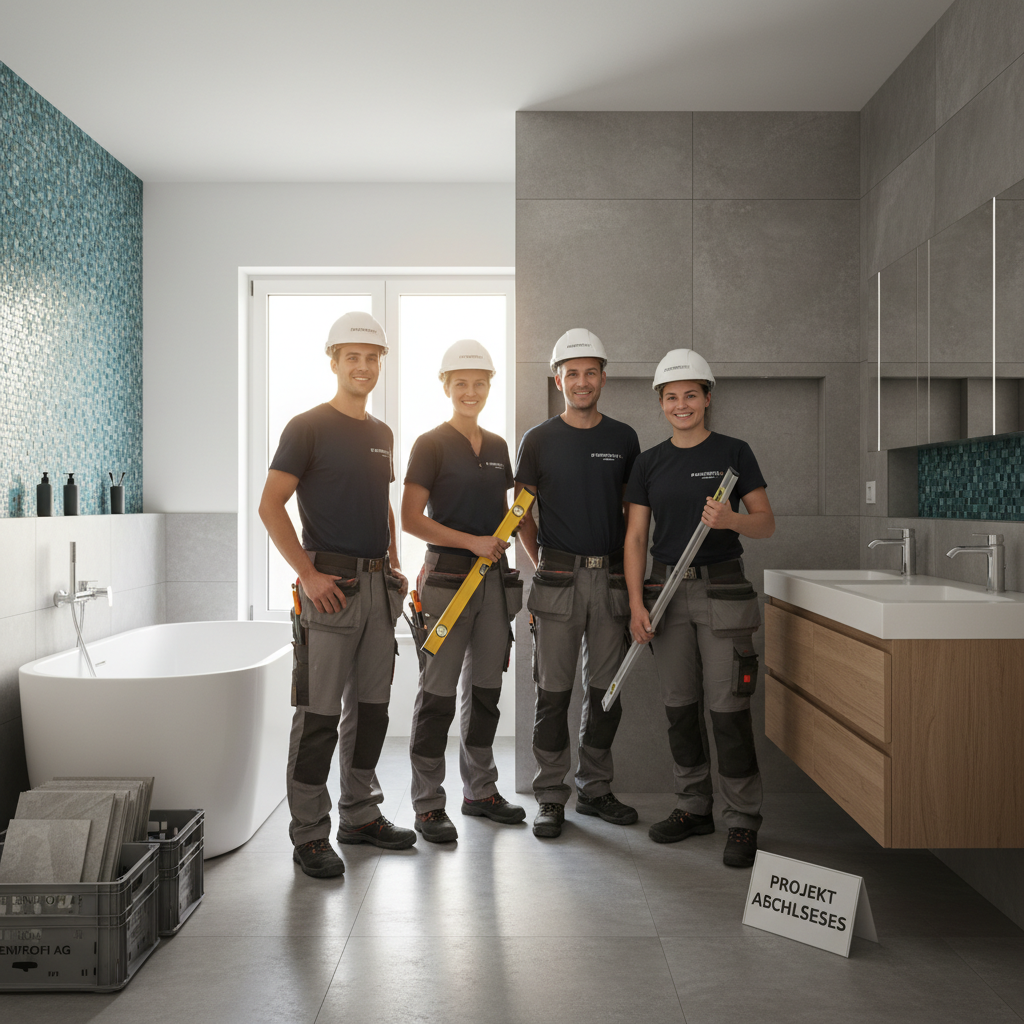 Team von Fliesen Markus bei der Arbeit
